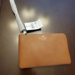 Kate Spade Tan Leather Wristlet